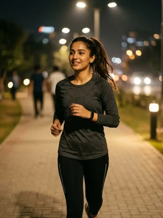 model jogging at night 202605101805